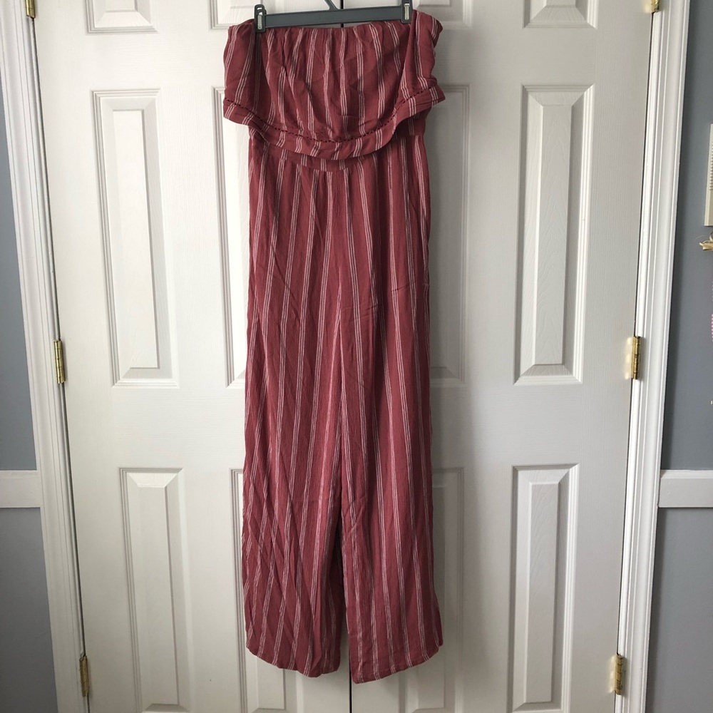 American Eagle Striped Jump Suit